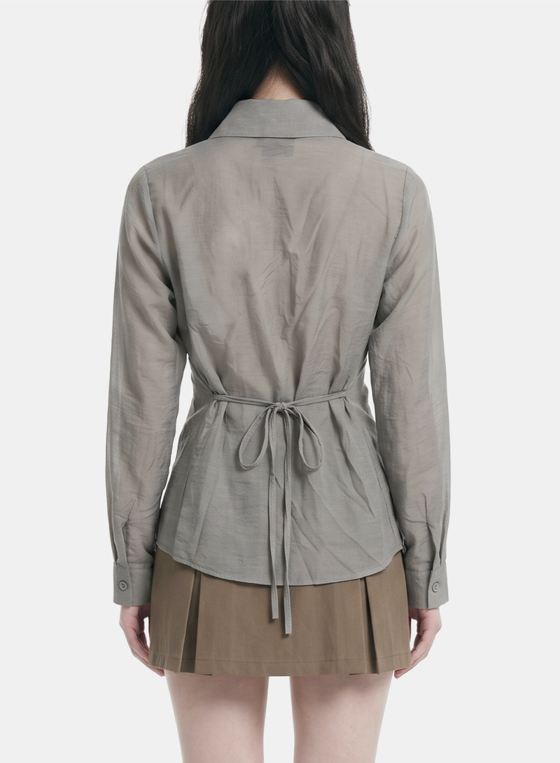 Noelle Draped Tie Blouse
