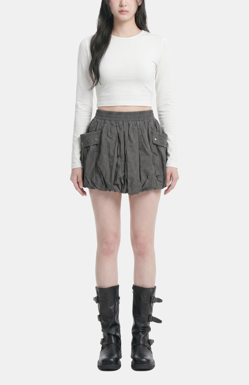 Luna Washed Cargo Balloon Skirt