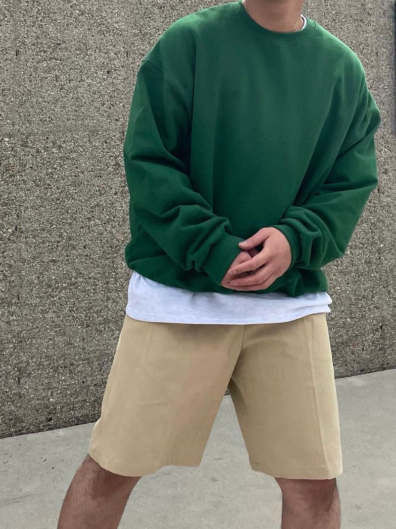 PORT COTTON TWO TUCK HALF PANTS(5COLOR)