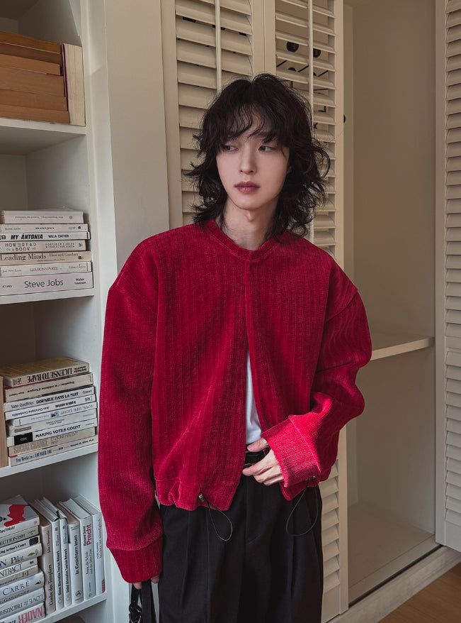 Lexi Velour Crop Cardigan