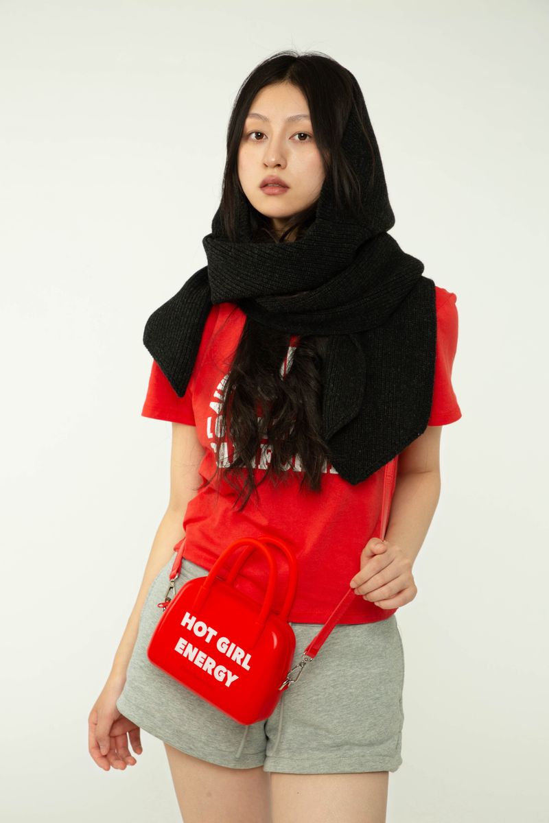 Yak Wool Ribbed Hooded Scarf