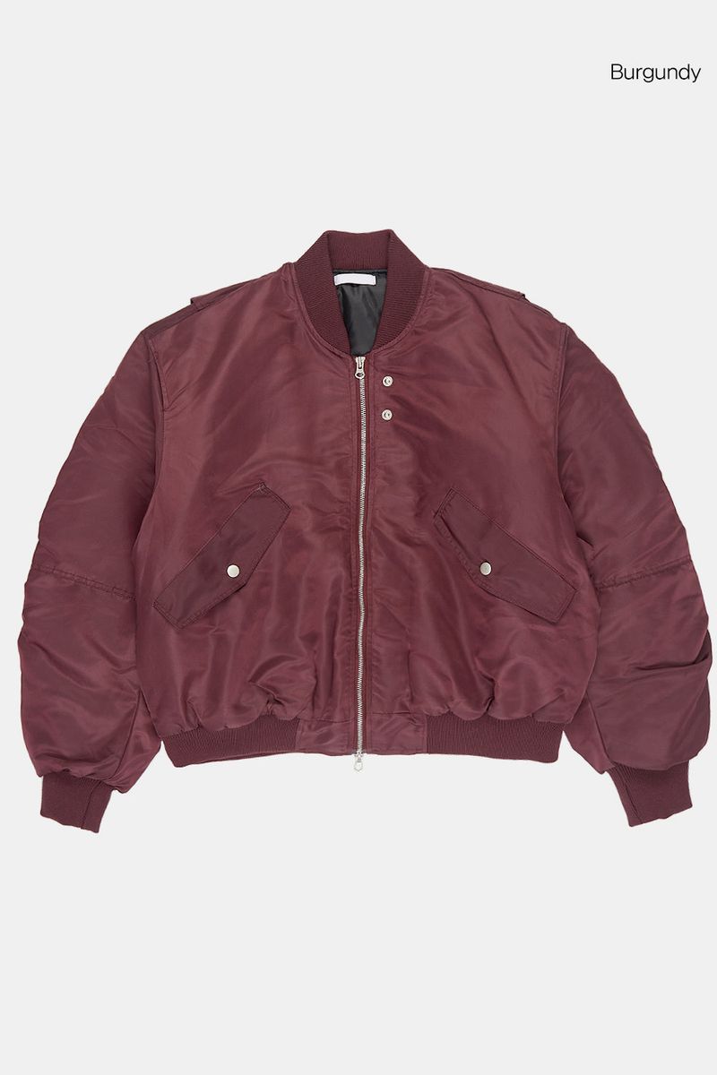 Nerd shirring MA-1 padded jumper