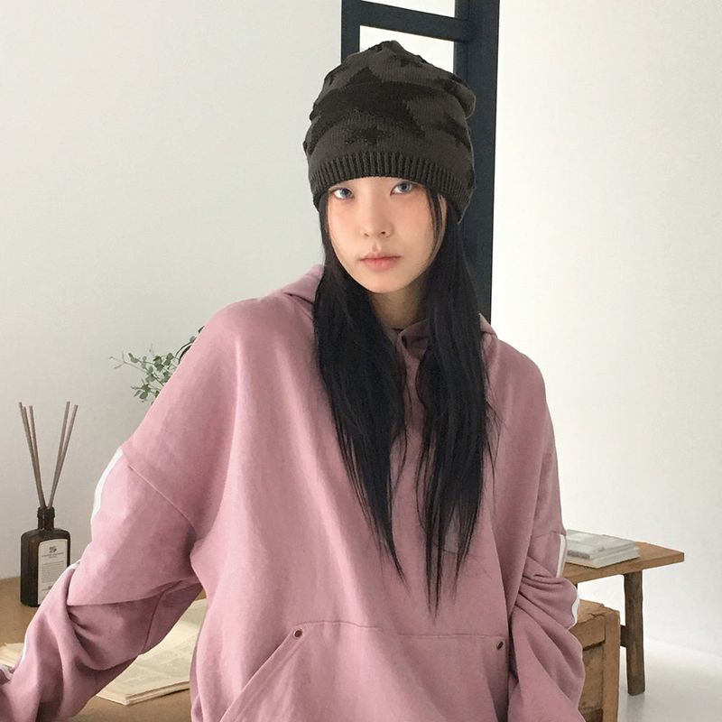 Corem star knit long beanie