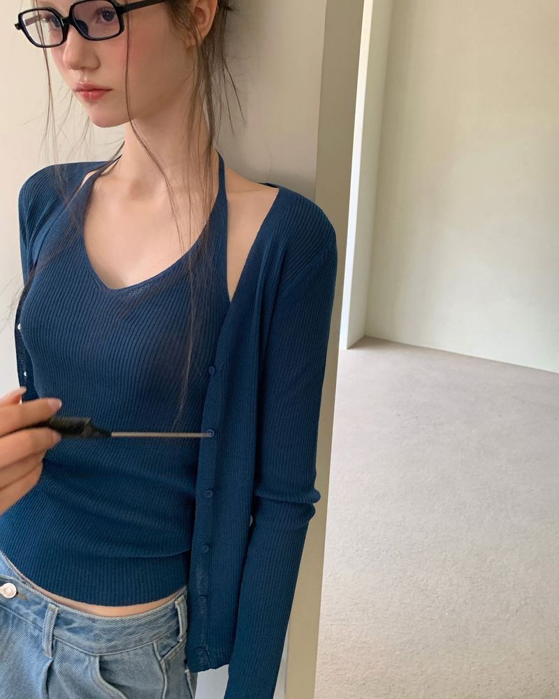 BEIDELLI（ベイデリー）の「[ORIGINAL] New Core Slim Fit Sleeveless & Cardigan Set（Tops）」