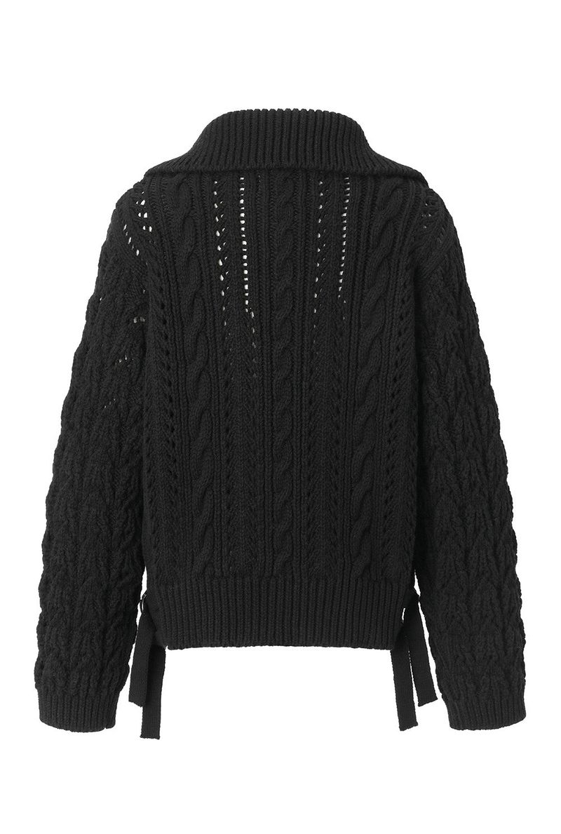 Toffee cable cardigan