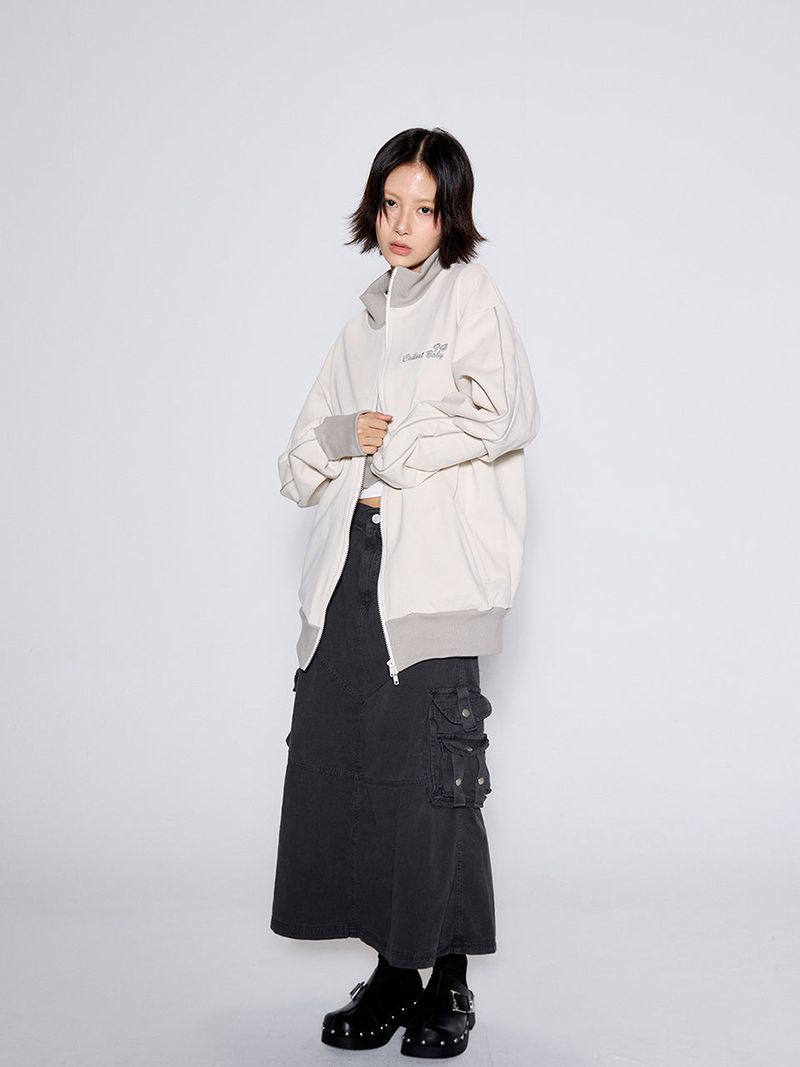 DOWN TOWN GIRL ZIP-UP / IVORY