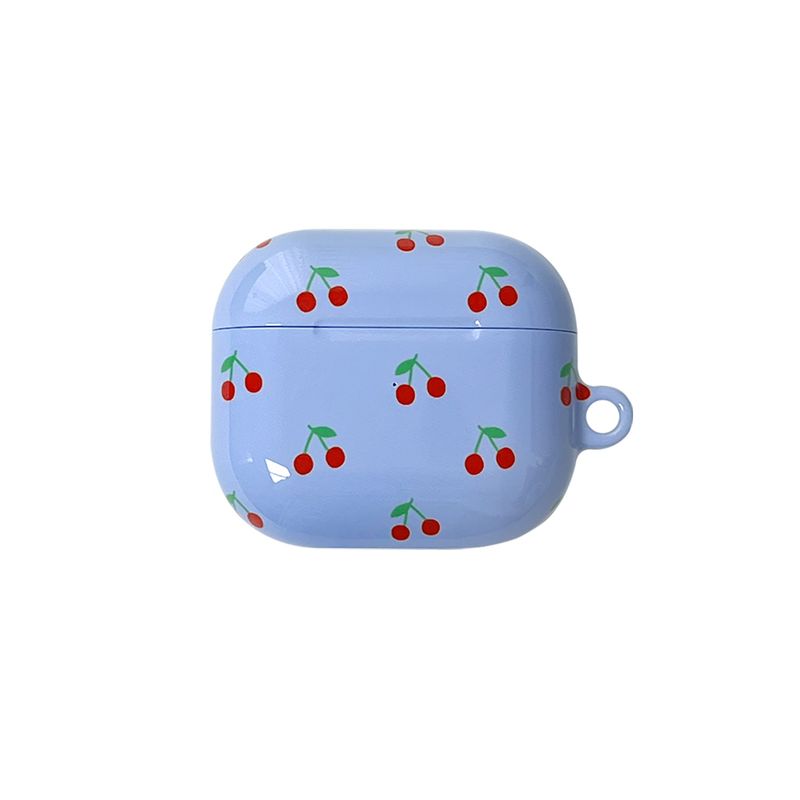 allthesamestudio(オールザセイムスタジオ)の「cherry glossy airpods case(conflower blue)(Smartphone Accessories)」