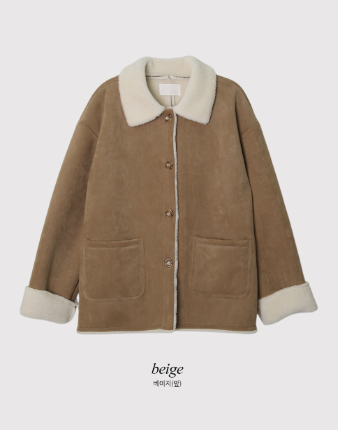 #Suede Boa Collar Half Mustang