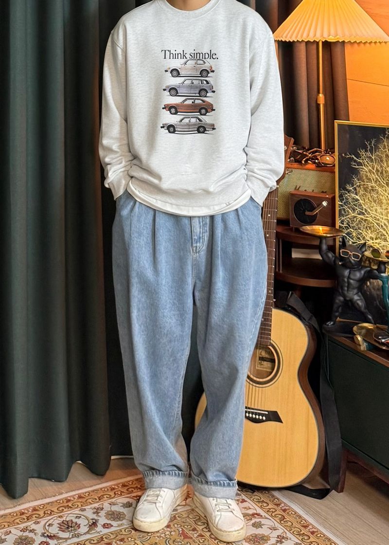 Old-Car basic Sweatshirt 3COLOR