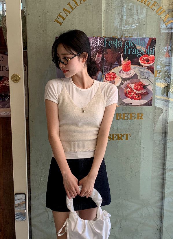 Classic Denim Mini Skirt (2color)