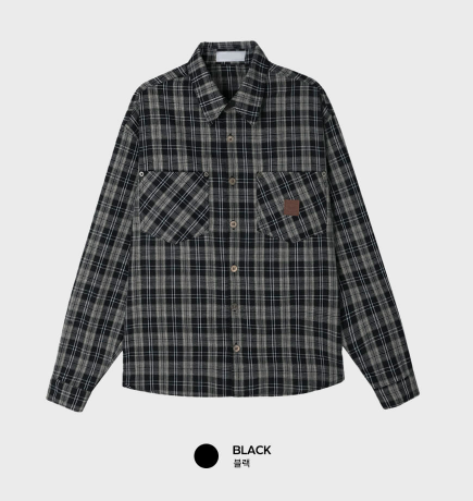 Lime Vintage Patch Pocket Check Shirt
