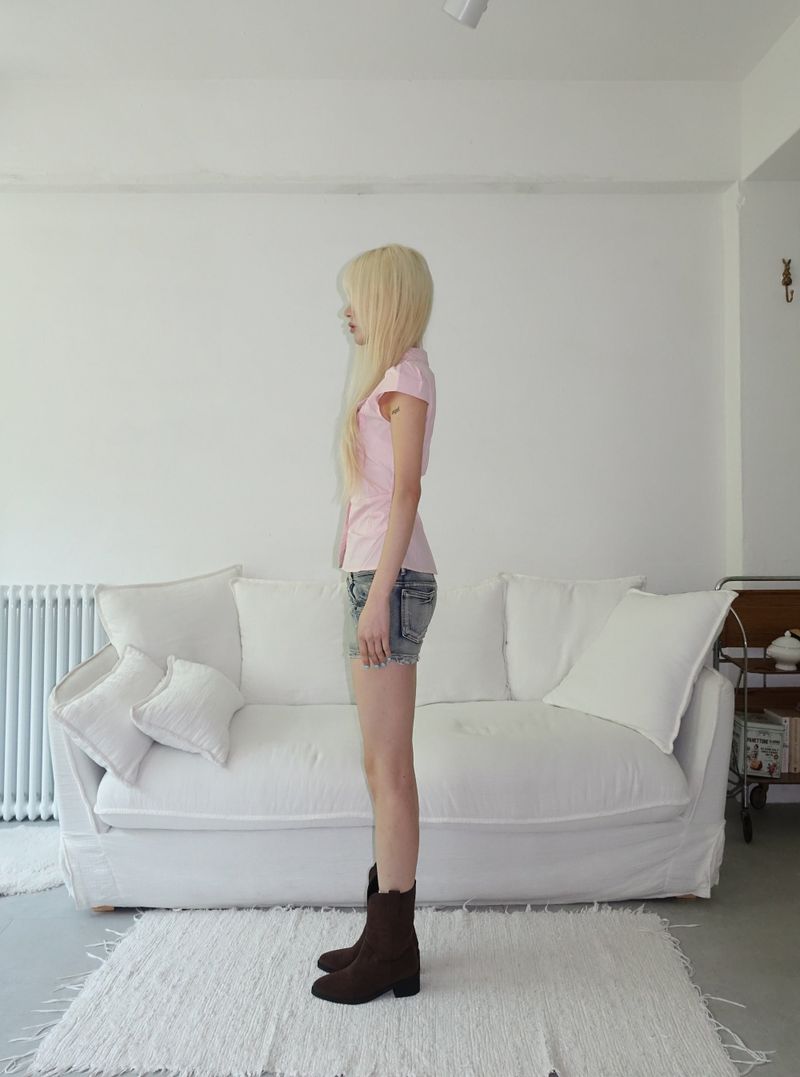 pink slim shirt