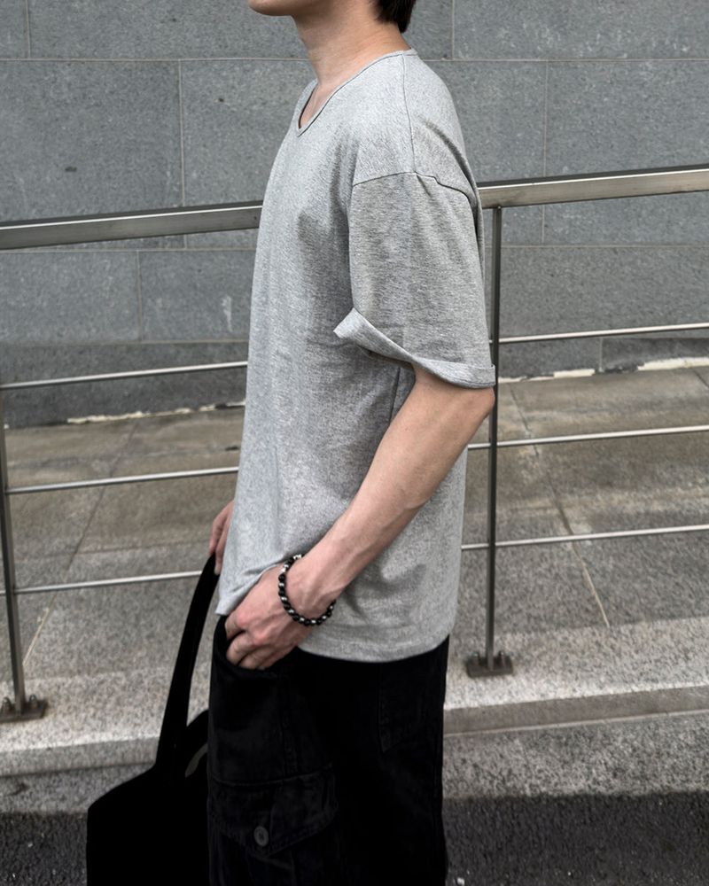 Erne Crop Over U Neck Short Sleeve Tee