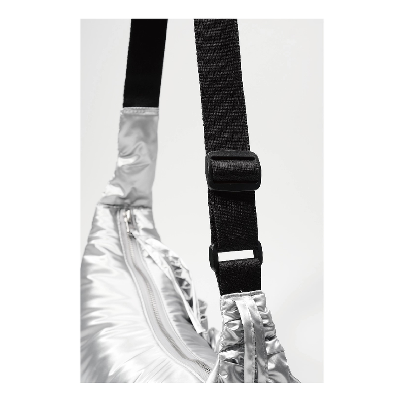 2WAY SHIRRING MAY LILY BAG_SILVER