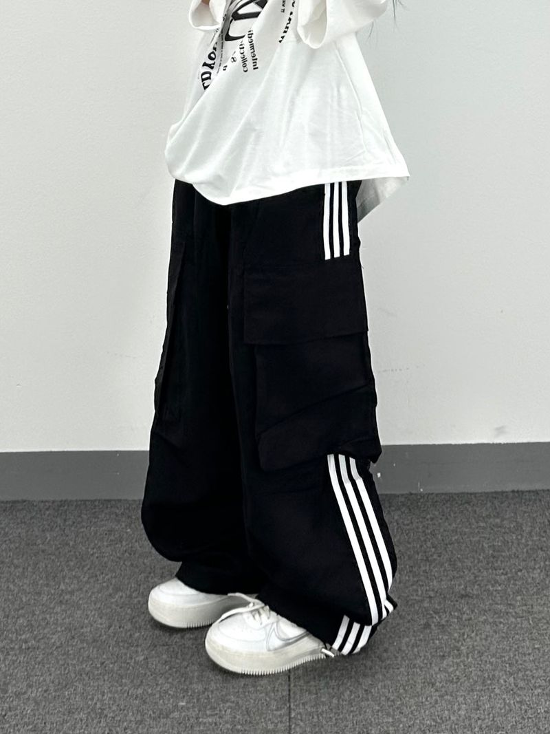 nylon track cargo pants