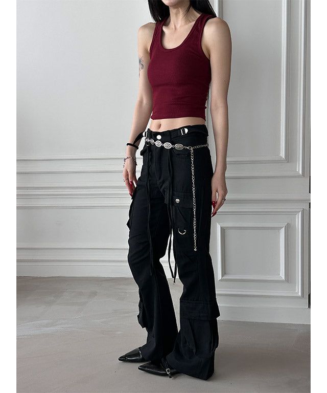 [BASIC ITEM] Rib crop sleeveless(9color)
