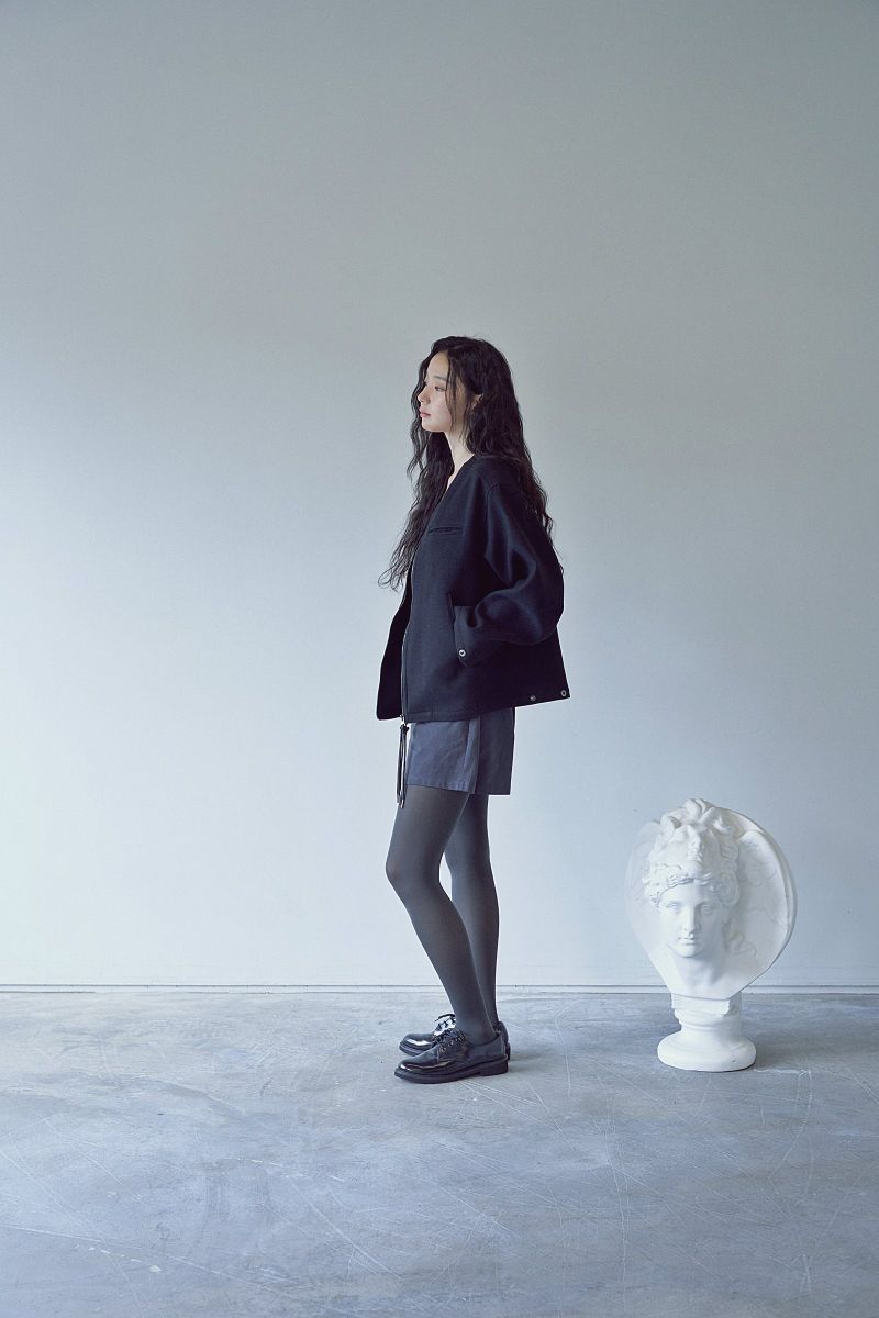 PURE-WOOL 90 Y ZIP-UP JACKET (Black)