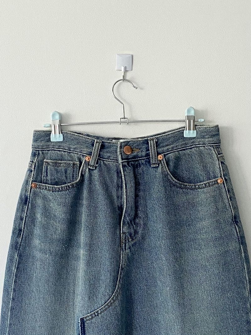 Vintage diagonal long skirt
