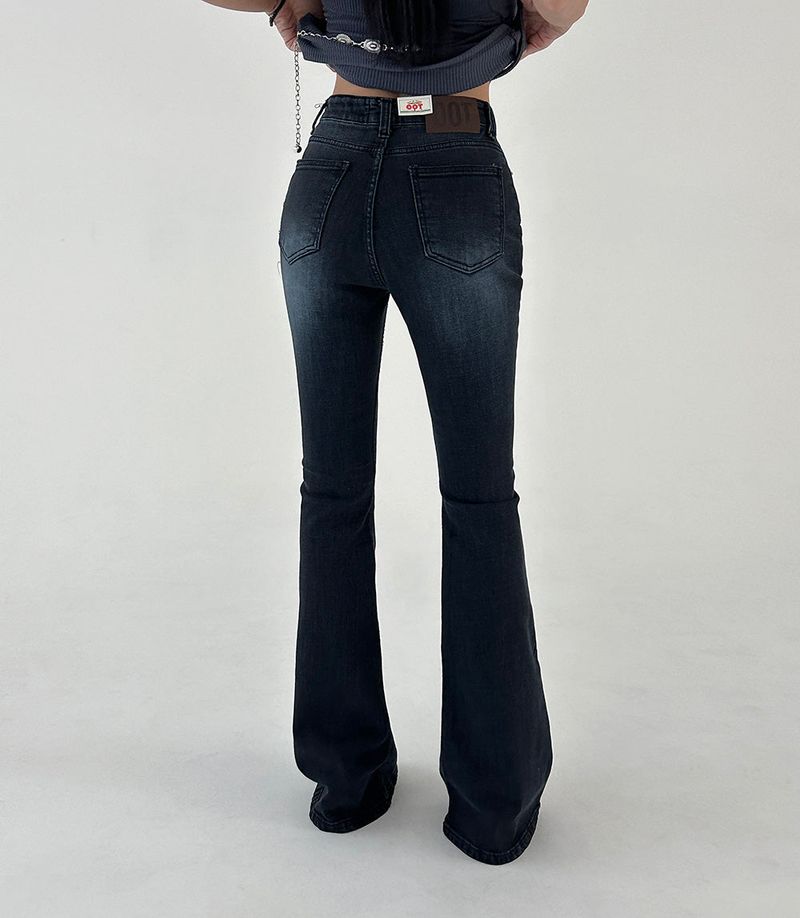 blue dark blue bootcut jeans
