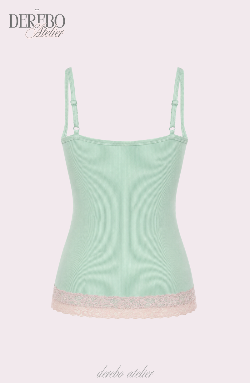 mint pink lace sleeveless top