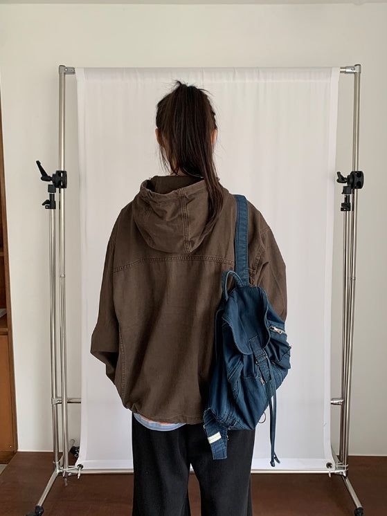 [unisex] Filta Washing Cotton Hood Zip-Up Jacket
