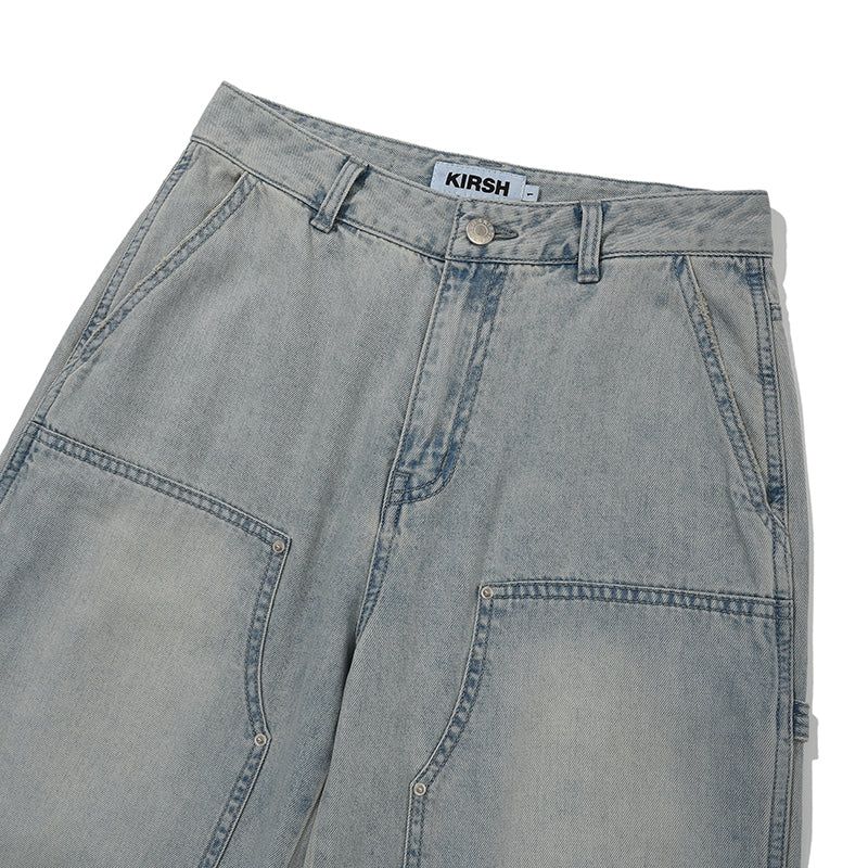 CARPENTER WIDE FIT DENIM PANTS [LIGHT BLUE]