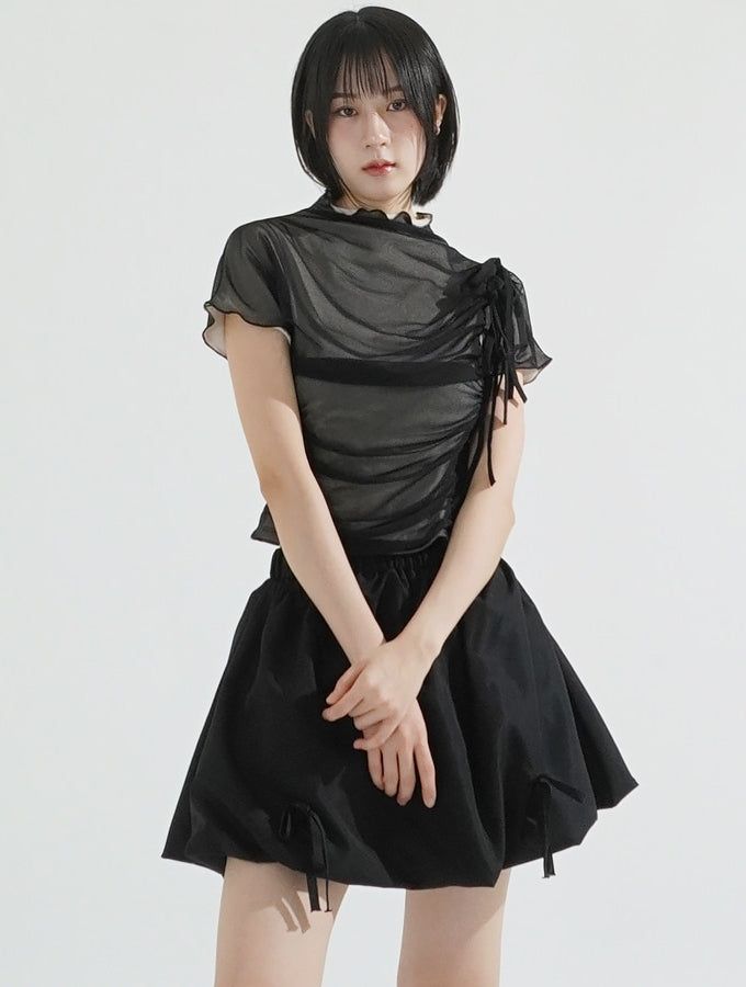 Balloon ribbon skirt