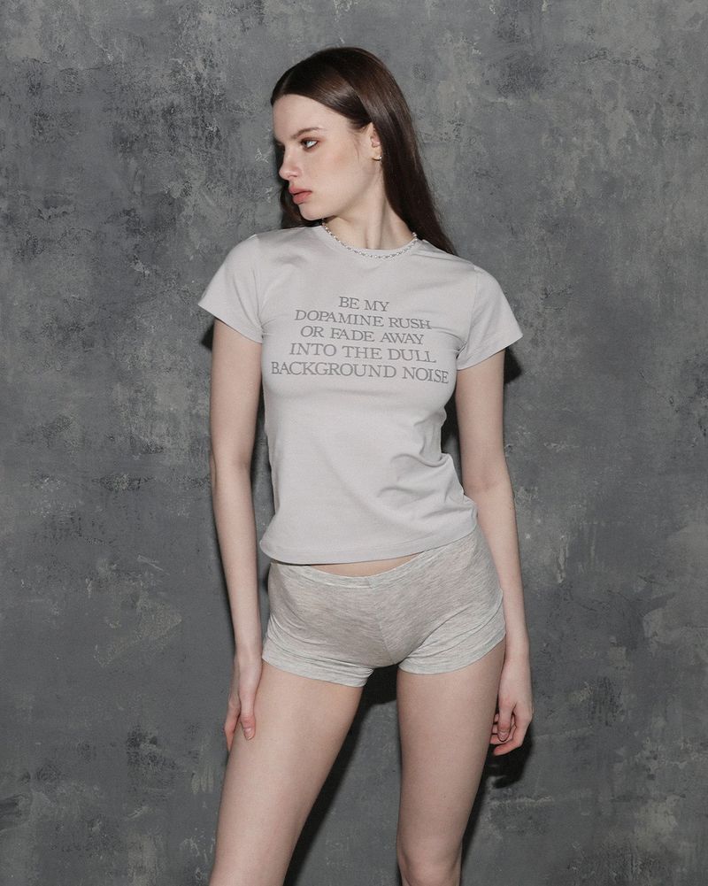 DOPAMINE Slim Fit T-Shirt Gray