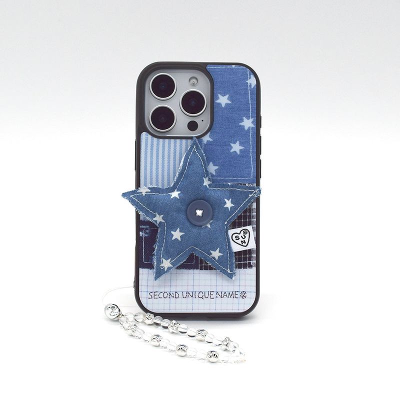 seconduniquename（セカンドユニークネーム）の「SUN CASE STAR PATCH BLUE（Smartphone Accessories）」