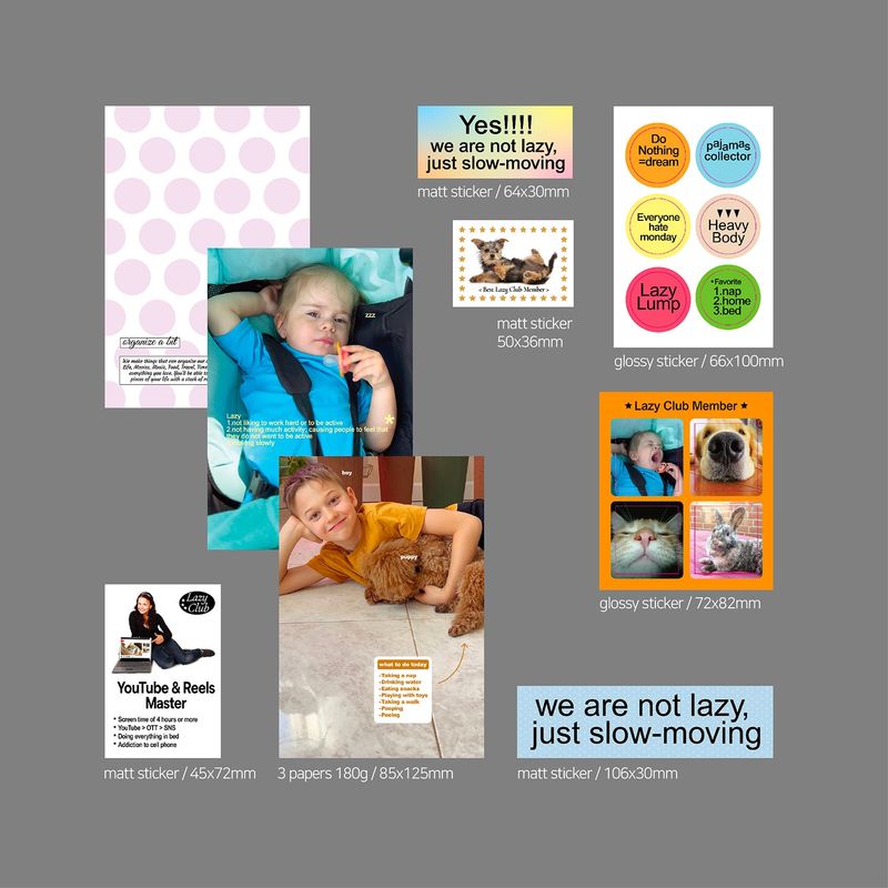 oab lazy pack / scrap sticker set