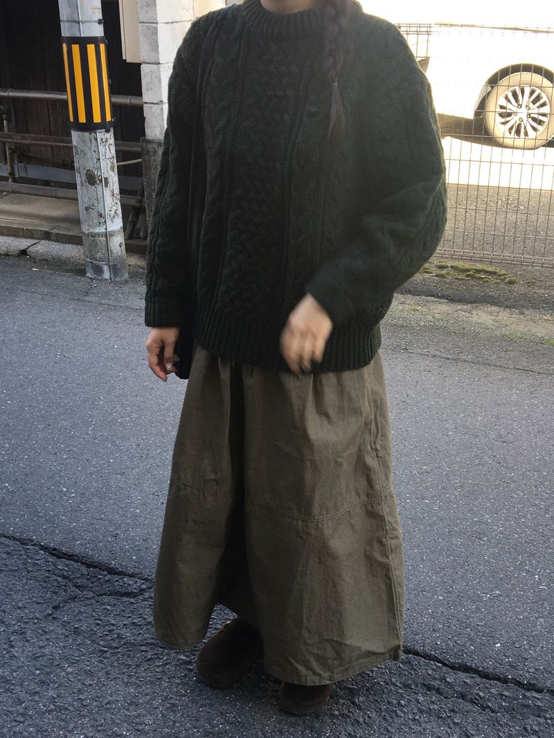 Woody cable knitwear