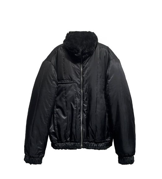 [PREMIUM/MADE] Oblique two-way fur jacket