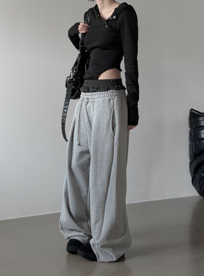 Cutout Bodysuit Unbalance Snap Hood