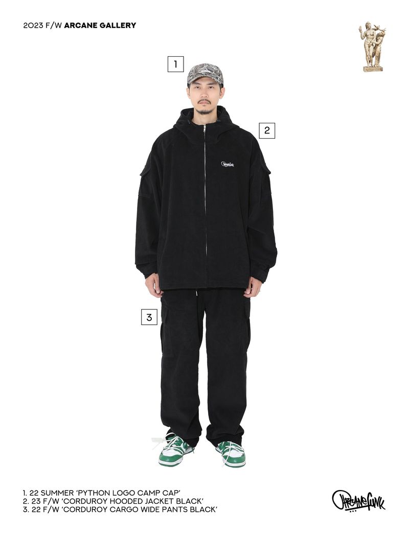 CORDUROY CARGO SETUP BLACK