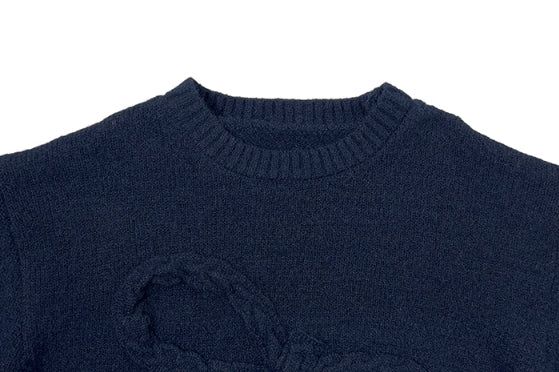Megan Ribbon Overfit Round Knit