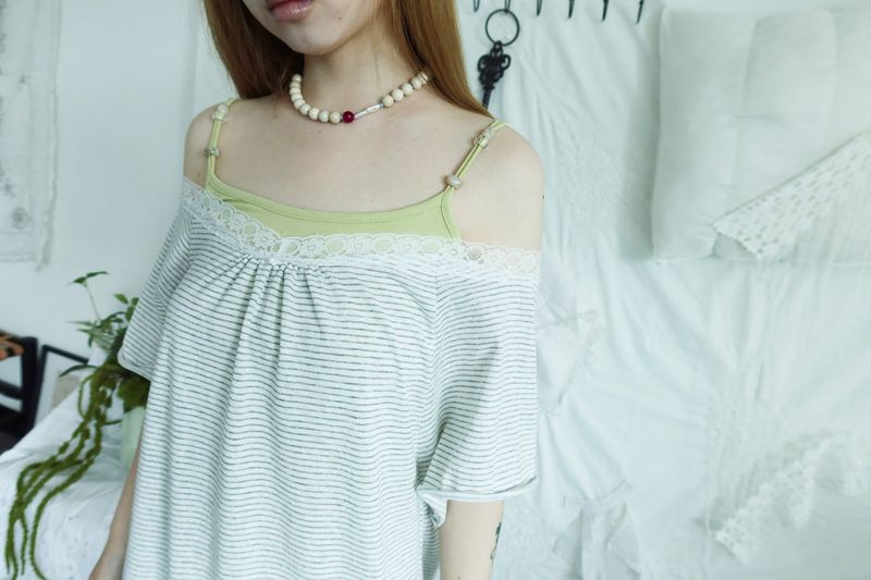 BUBBLE BEADS STRAP CAMI