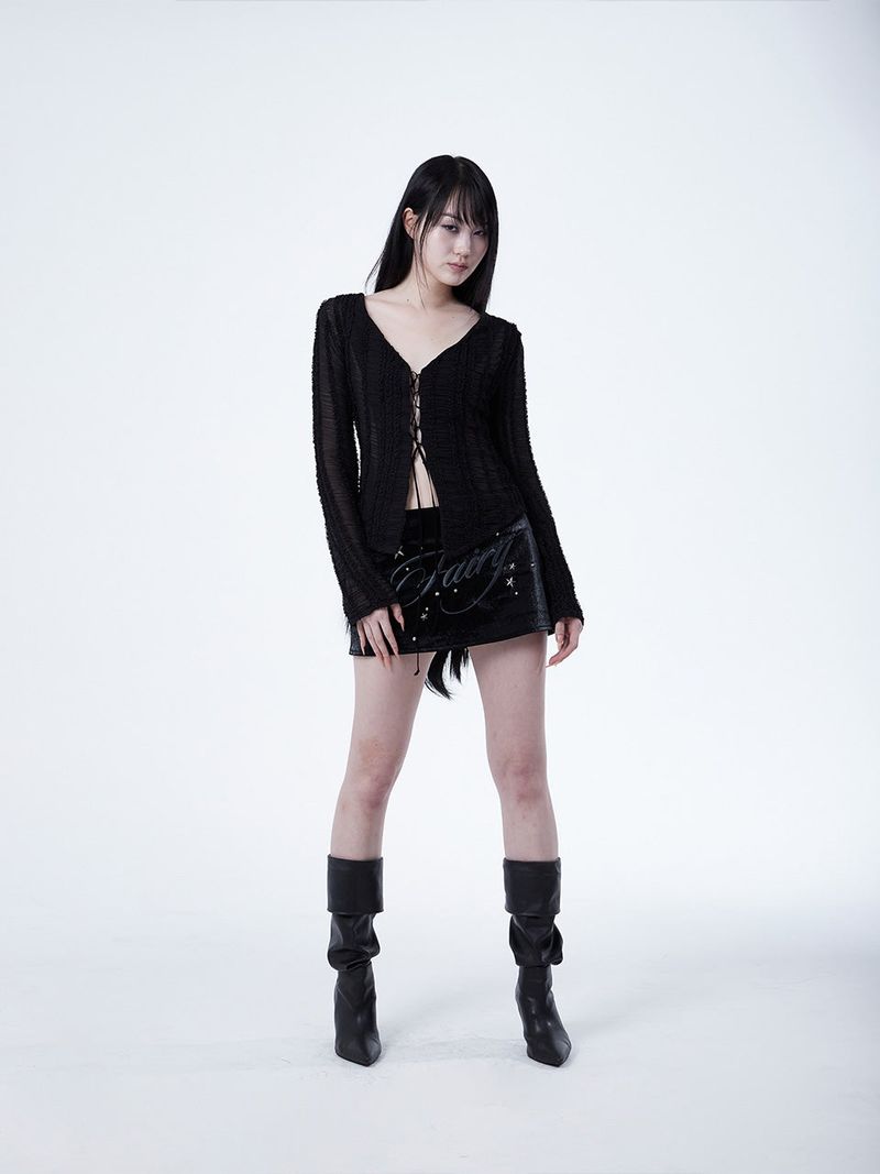 FAIRY STUD SKIRT[BLACK]