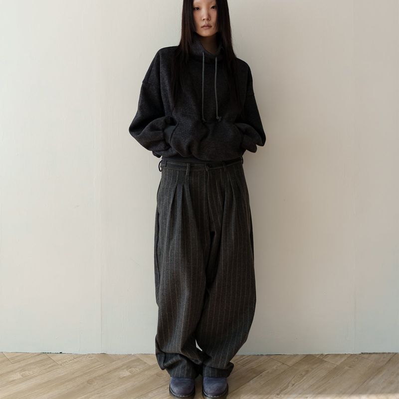 Bean wool pullover / Charcoal