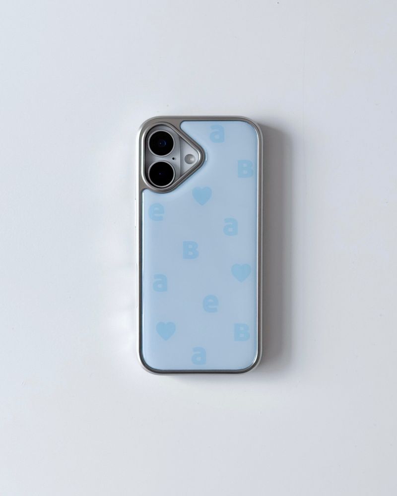 NEW LOGO Twin Blue Silver Epoxy Case