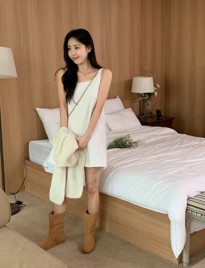 TD Suede Leather Middle Boots (2color)