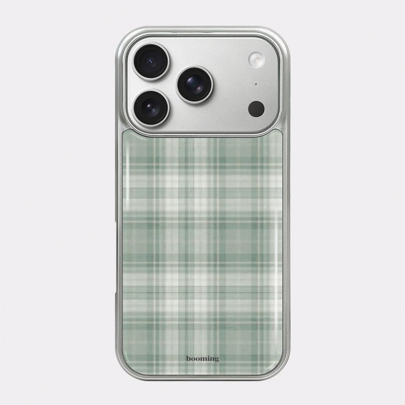 Pure Plaid silver bumper case [3colors]