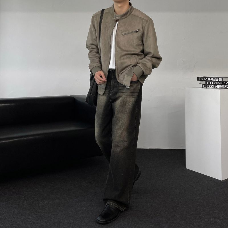 DV China neck suede jacket (2 colors)