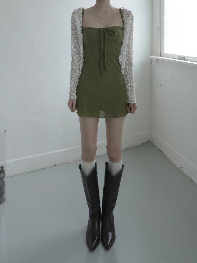 mnem（ムネム）の「Plume Jacquard Sleeveless One Piece（Dresses）」
