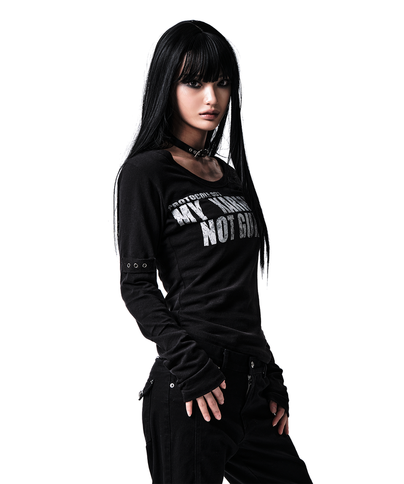 EYANG（イーヤン）の「PROTOCOLE 001 LONGSLEEVE TOP BLACK（Tops）」