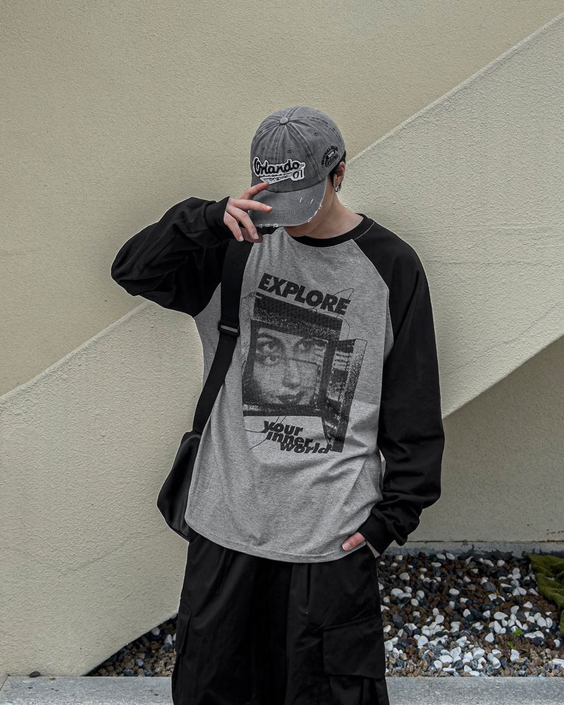 EX Raglan Long Sleeve T-shirt