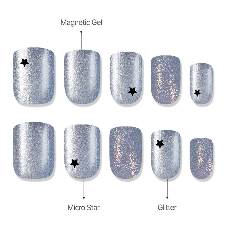 MUZMAK Reusable Glam Design Nail Tip Meteor(Regular)