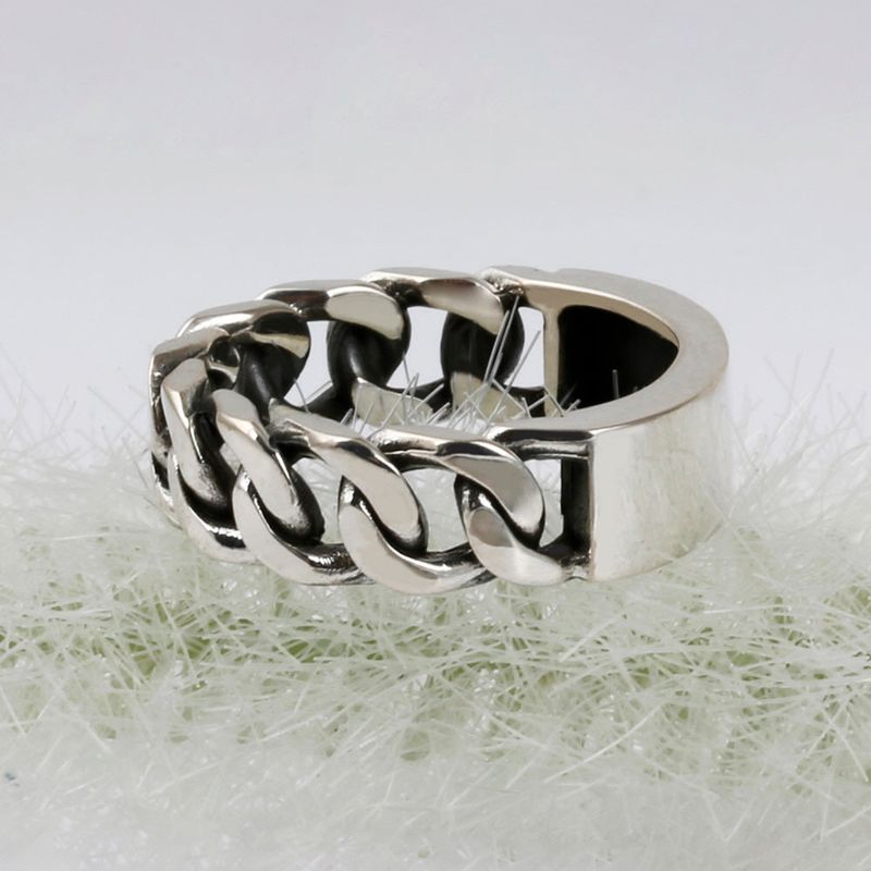 SVR-619 ACE Chan Enhypen Garden AB6IX Jeon Woong Wearing Silver Sliver 925 Minja Plain Chain Silver Ring 7mm