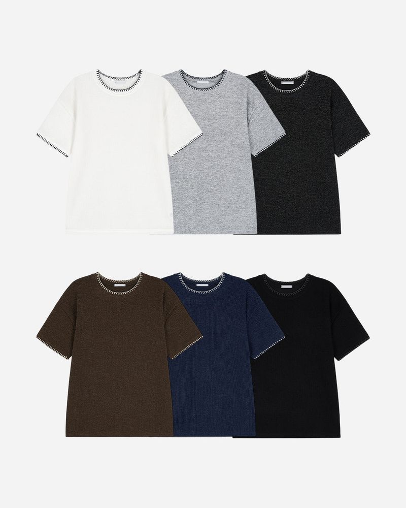 Stitch Crop short Sleeve Knit