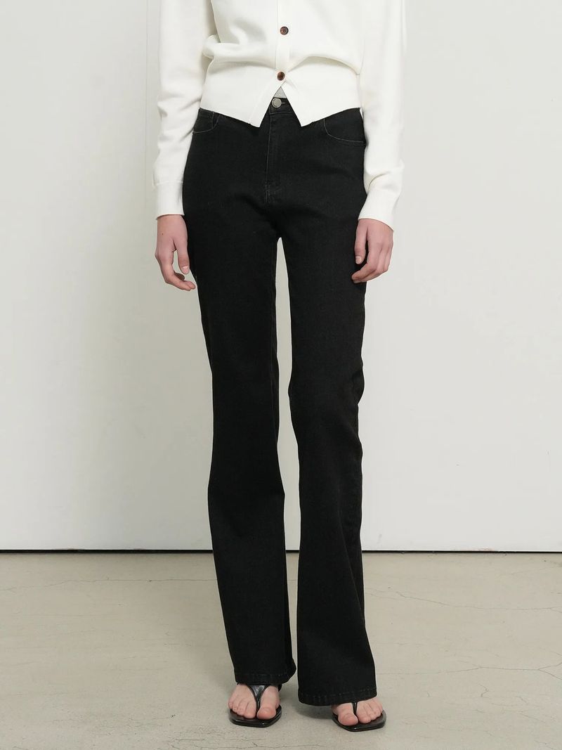 BOOTCUT WASHING DENIM PANTS