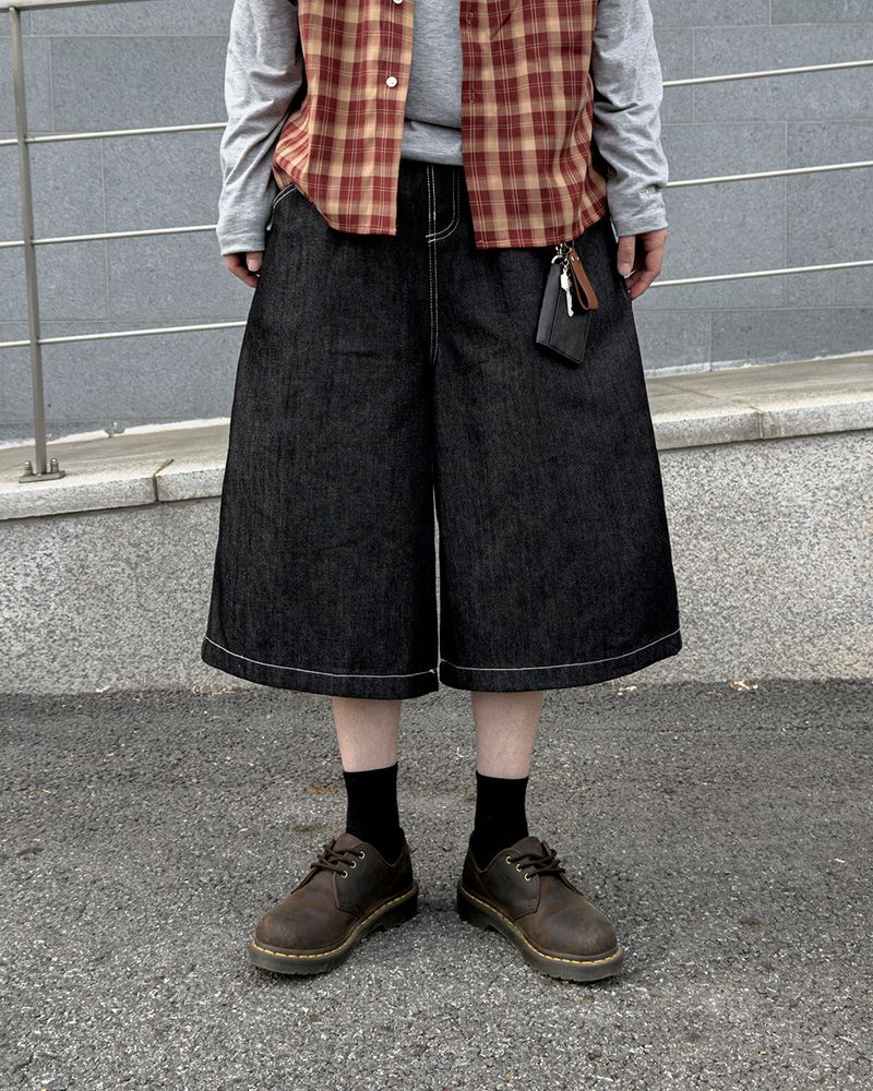 Stel Patch Bermuda Denim Pants